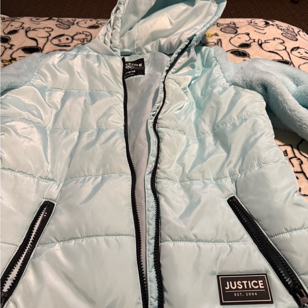 Justice Kids Light green Puffer Jacket